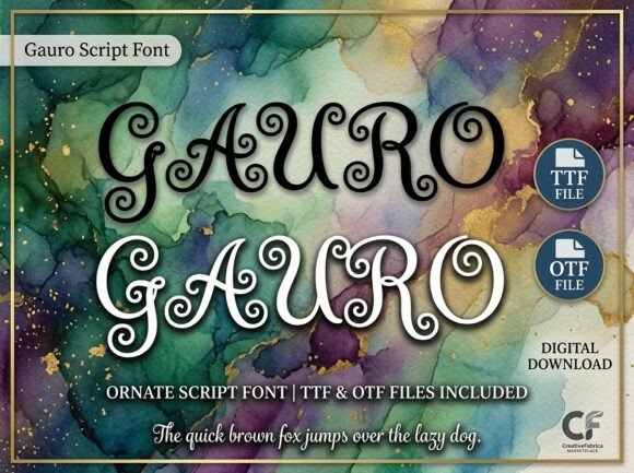 Gauro: A Majestic Script Font for Digital Branding