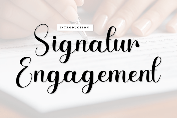 Signatur Engagement: A Warm Script Font for Makers